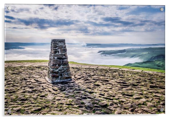 Mam Tor Cloud Inversion Acrylic by Tim Hill