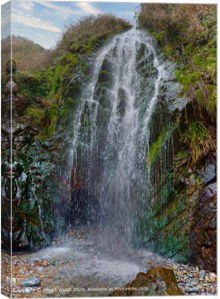 Clovelly Waterfall Landscape Canvas Print by Stuart Wyatt