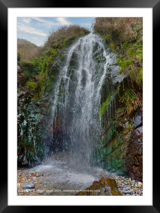 Clovelly Waterfall Landscape Framed Mounted Print by Stuart Wyatt