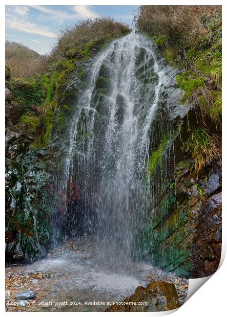 Clovelly Waterfall Landscape Print by Stuart Wyatt