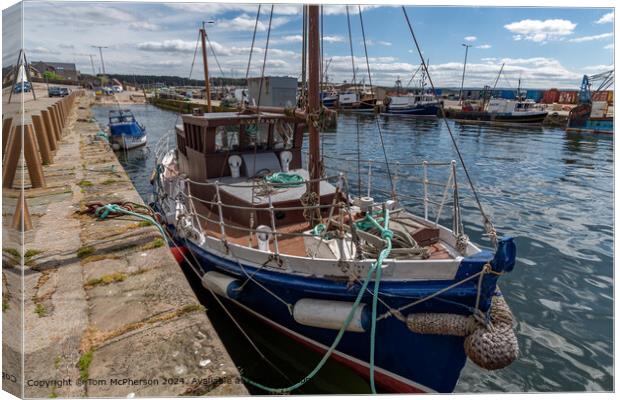 Burghead Harbour Seascape Canvas Print by Tom McPherson