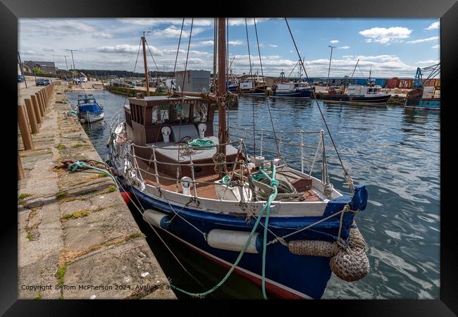 Burghead Harbour Seascape Framed Print by Tom McPherson