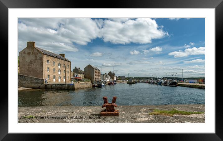 Burghead Harbour Seascape Scotland Framed Mounted Print by Tom McPherson