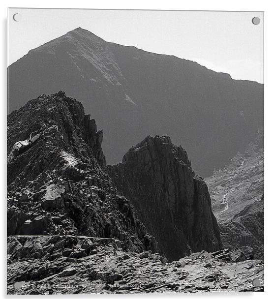 Knife-edge Towards the Summit Acrylic by Paul J. Collins