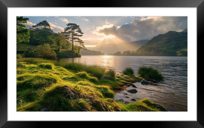 Ullswater Lake Cumbria Landscape Framed Mounted Print by Steve Smith