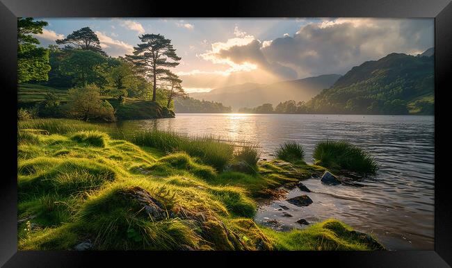 Ullswater Lake Cumbria Landscape Framed Print by Steve Smith
