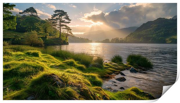 Ullswater Lake Cumbria Landscape Print by Steve Smith