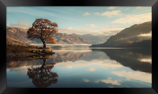 Ullswater Lake Reflection Framed Print by Steve Smith