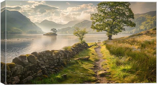 Ullswater Lake Reflections Canvas Print by Steve Smith