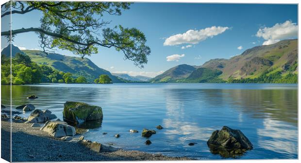 Ullswater Lake Reflections Canvas Print by Steve Smith