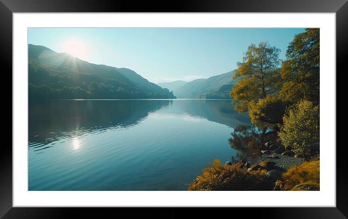 Ullswater Lake Autumn Reflections Framed Mounted Print by Steve Smith