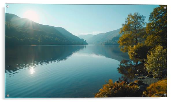 Ullswater Lake Autumn Reflections Acrylic by Steve Smith