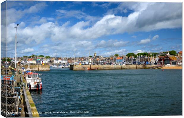 Anstruther Harbour Canvas Print by Kasia Design