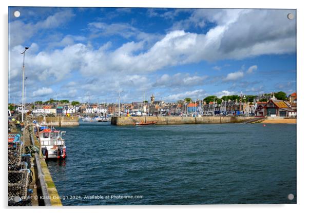 Anstruther Harbour Acrylic by Kasia Design