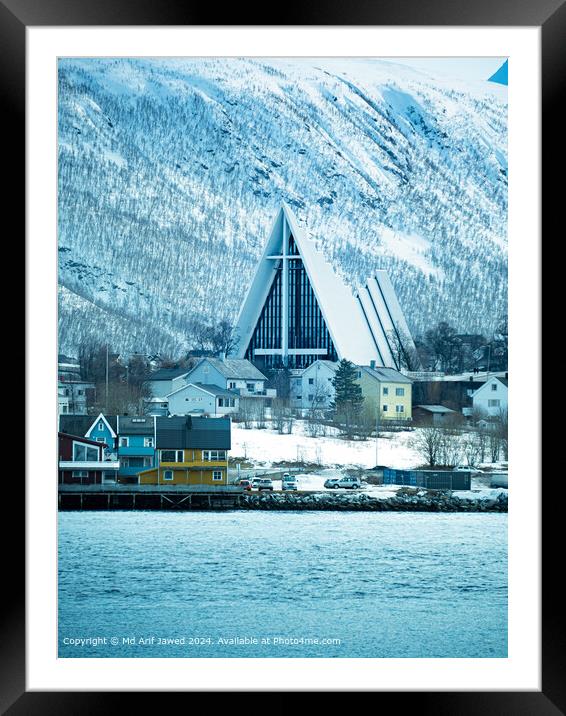 Glass Triangle Architecture Tromso Framed Mounted Print by Md Arif Jawed