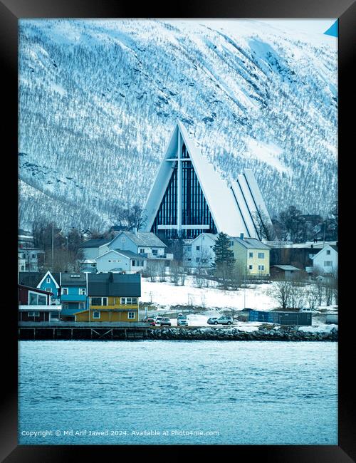Glass Triangle Architecture Tromso Framed Print by Md Arif Jawed
