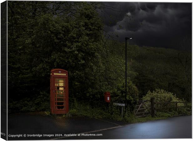 Coalford red telephone kiosk Canvas Print by Ironbridge Images