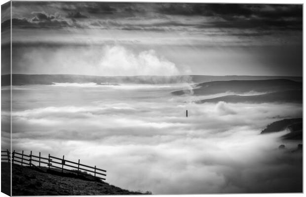 Hope Valley Cloud Inversion Canvas Print by Tim Hill