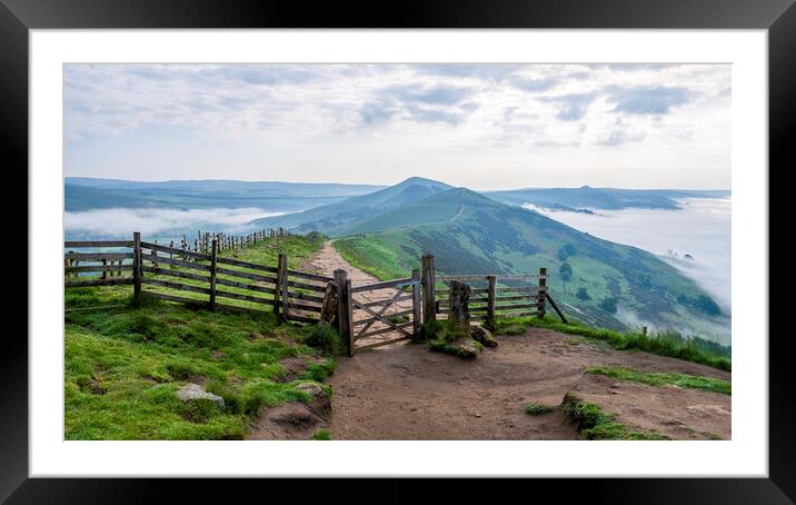 Mam Tor Gate Cloud Inversion Framed Mounted Print by Tim Hill