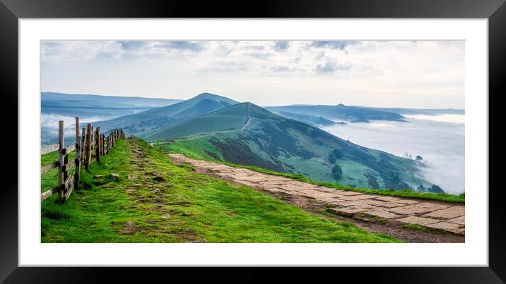 Great Ridge Hope Valley Cloud Inversion Framed Mounted Print by Tim Hill