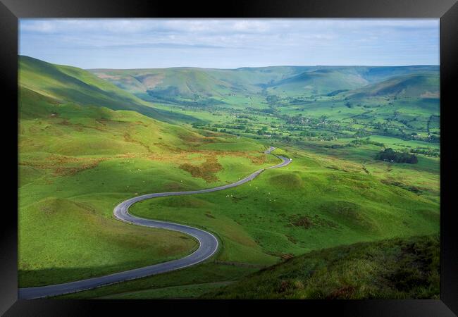 Snake Road Edale Valley Framed Print by Tim Hill