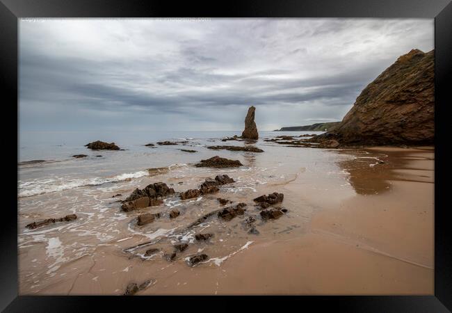 Dramatic Cullen Beach Landscape Framed Print by Derek Daniel