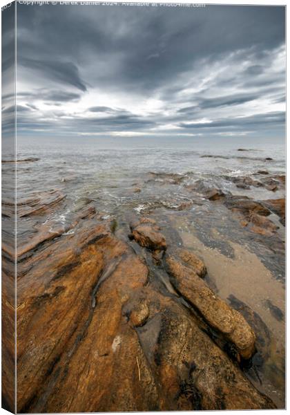 Hopeman Beach Seascape Scotland Canvas Print by Derek Daniel