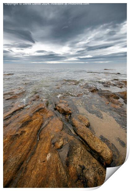 Hopeman Beach Seascape Scotland Print by Derek Daniel