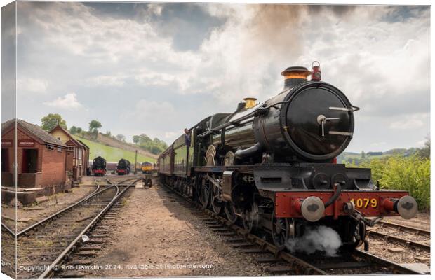 GWR Castle Class Steam Locomotive at Cheddleton Canvas Print by Rob Hawkins