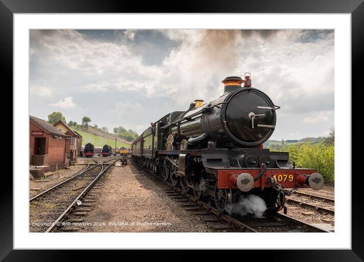 GWR Castle Class Steam Locomotive at Cheddleton Framed Mounted Print by Rob Hawkins