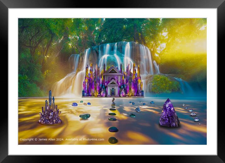 The Secret House Of Spiritual Crystals Framed Mounted Print by James Allen