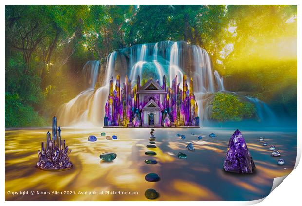 The Secret House Of Spiritual Crystals Print by James Allen