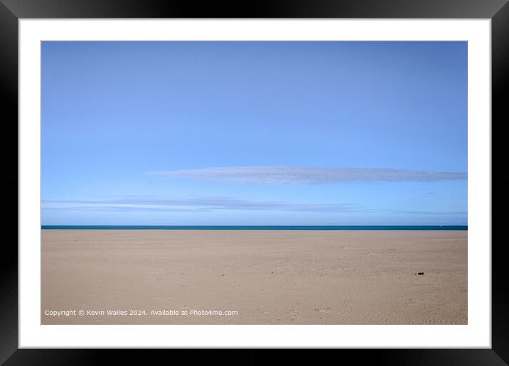 Dunkirque beach Framed Mounted Print by Kevin Wailes