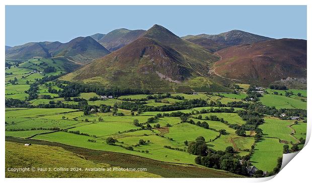 Causey Pike, Rowling End and Rigg Screes Print by Paul J. Collins