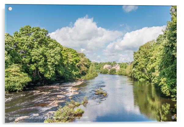Spring Morning on the River Tees from Demesnes Mill, Barnard Castle Acrylic by Richard Laidler