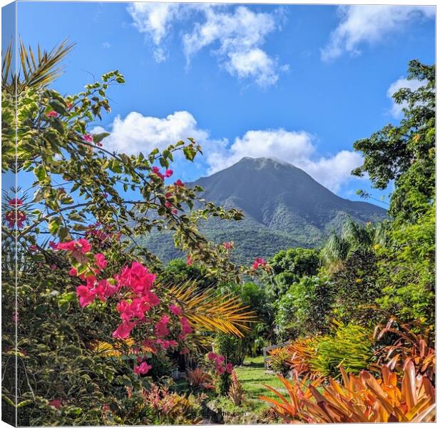 Nevis Peak Volcano Landscape Canvas Print by Robert Galvin-Oliphant