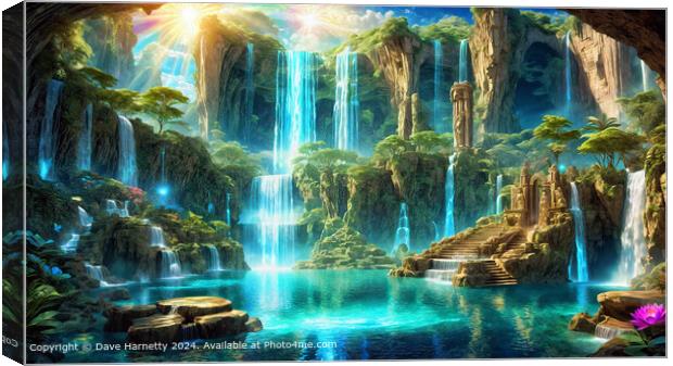 Atlantean Dreams 39-Colorful Fantasy Waterscape Art Canvas Print by Dave Harnetty