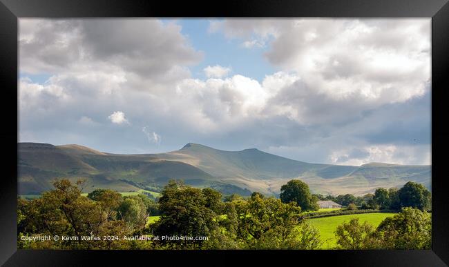 Brecon Beacons Landscape Scene Framed Print by Kevin Wailes