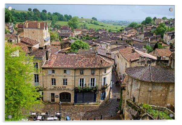 Saint-Emilion Village, Bordeaux, France Acrylic by Martyn Arnold