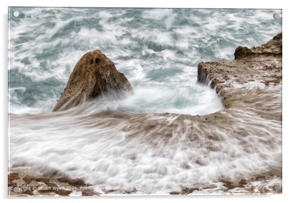 Powerful Sea Foam Patterns Acrylic by Stuart Wyatt