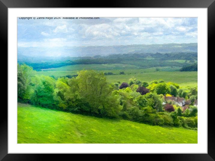White Horse Wood Park Framed Mounted Print by Zahra Majid