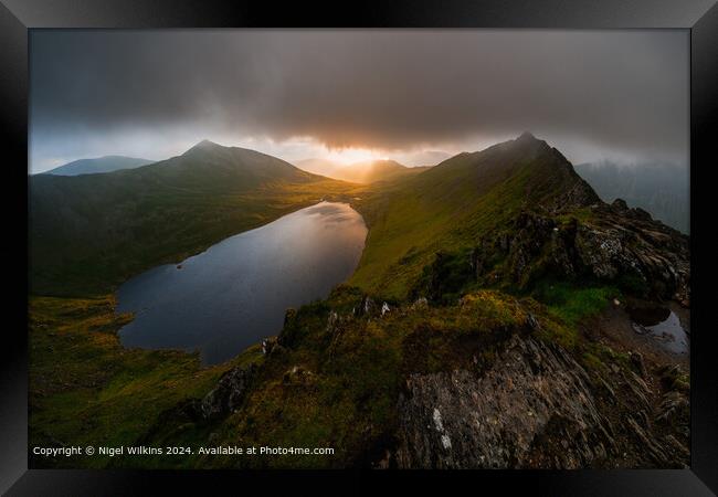 Mountain Sunrise Lake District Framed Print by Nigel Wilkins