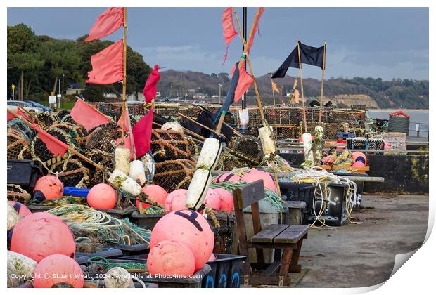 Mudeford Quay Fishing Gear Print by Stuart Wyatt