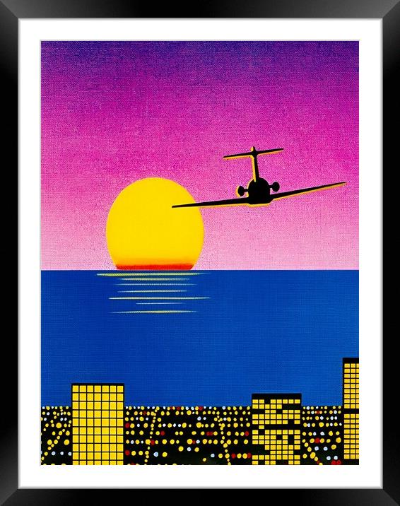 Hiroshi Nagai - Air Plane Framed Mounted Print by Welliam Store
