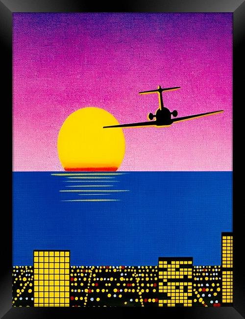 Hiroshi Nagai - Air Plane Framed Print by Welliam Store