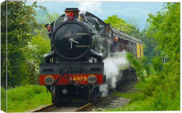 Churnet Valley Railway steam locomotive Canvas Print by Mark Chesters