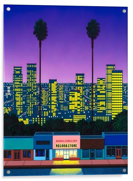 Hiroshi Nagai - City Pop At Night Acrylic by Welliam Store