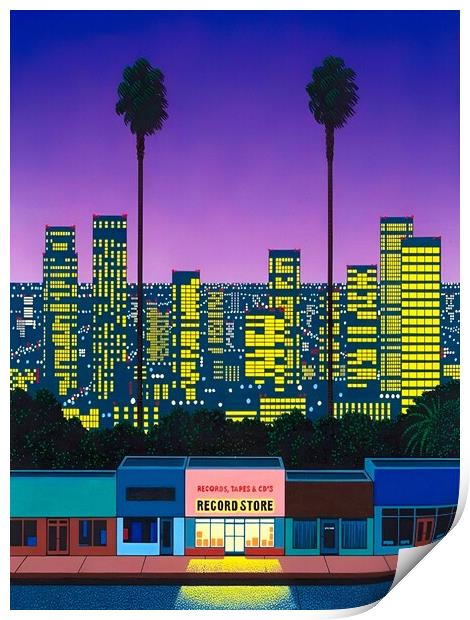 Hiroshi Nagai - City Pop At Night Print by Welliam Store