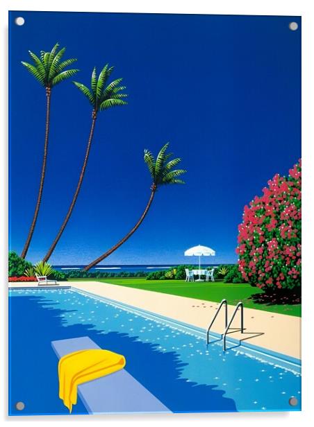 Hiroshi Nagai - Swimming Pool Acrylic by Welliam Store