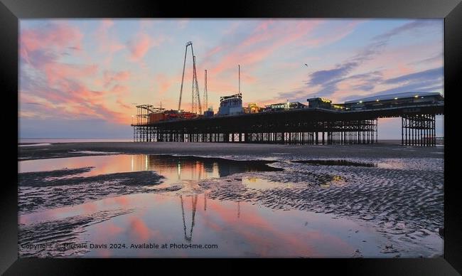 South Pier Sunset Framed Print by Michele Davis